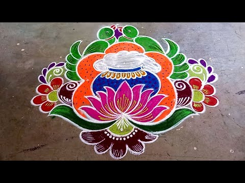 Margazhi Kolam🍀New Year Special Rangoli Design 2025🍀Pongal Kolam🍀Sankranthi Muggulu🍀Easy🍀Rangoli