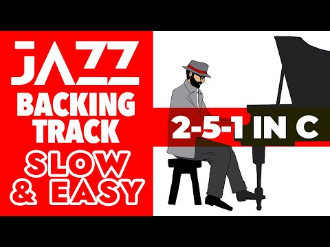 Easy Slow Jazz Backing Track for Beginners, to Practice Scales and Solos for Piano, Guitar