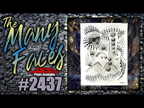 #2437 The Many Faces 2024 Collection: Ink Painting Process Timelapse with Ray Taylor