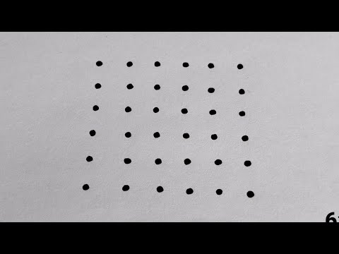 6×6 straight line dots rangoli || 6×6 chukkala muggu