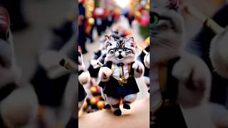 Tiny Cat Parade Adorable Marching Felines