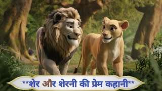 शेर और शेरनी की प्रेम कहानी | Sher Aur Sherni Ki Prem Kahani | Moral Stories | Kahaniyan Stories