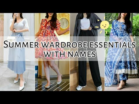 Summer wardrobe essentials with names ☀️ • Summer fashion • STYLE POINT