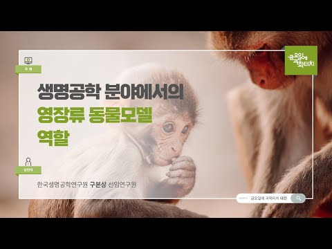 24.05.31 금요일에 과학터치(대전지역) - 생명공학 분야에서의 영장류 동물모델 역할