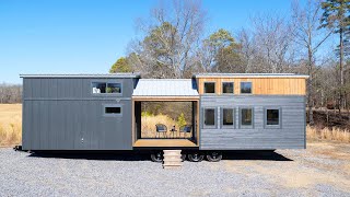 The Pisgah Tiny Home Puts a Porch Smack in the Middle of the House. Designed by Wind River Tiny Home