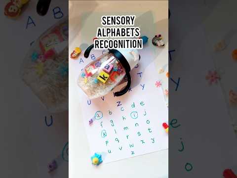 Sensory letters 🎉🌈 | sensory play #shorts #ytshorts #diysensoryplay