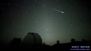 ハワイ・マウナケア星空ライブカメラ 2024年10月3日UTの流星ダイジェスト/Meteors over Maunakea, Hawaii, Oct 3, 2024 UT：彗星見えます。