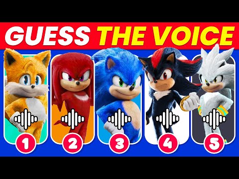 Guess the SONIC THE HEDGEHOG 3 Characters by the Voice 🦔💙 🏃 Sonic, Knuckles, Miles, Shadow, Silver