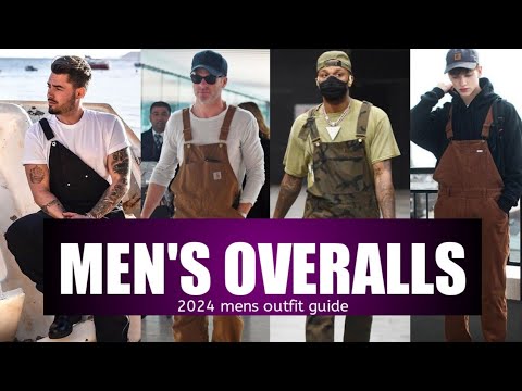 Men's Overalls Outfit Ideas 2024 🔥 Dungrees men fashion.