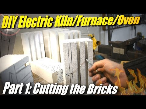 DIY Electric Heat Treat Oven/Kiln/Furnace Part 1: Cutting the Bricks, Element Groove Layout