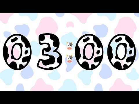 3 Minute Pastel Cow Themed Timer