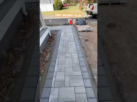 Paver Walkway Edging #diy #construction #pavers #walkway #install #stepbystep #howto #bluecollar