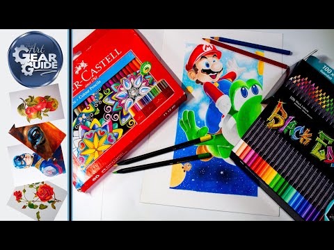 Nintendo Mario Artwork Using Faber Castell Black Edition Colored Pencils.