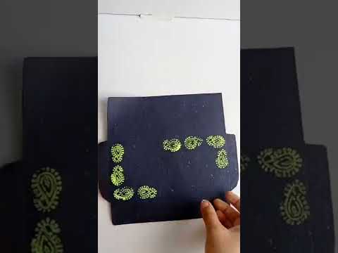 Envelope decoration with block print