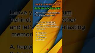 English Vocabulary - NAPOLCOM Reviewer 2024