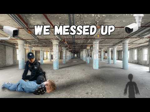 Inside a CREEPY ABANDONED BUILDING: CAMERAS, ALARMS, and POLICE CHASE