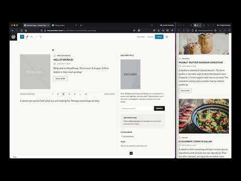 Appetite theme: Step 5 - Create Blog page with sidebar