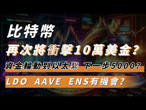 BTC再次將衝擊10萬美金，資金輪動到以太繫，下一步5000？LDO，AAVE，ENS有機會？#btc #以太坊 #LDO #aave  #lidodao  #ENS