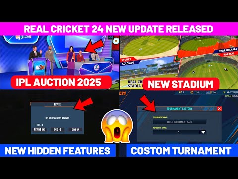 🤯Real Cricket 24 New Update Released | IPL Auction Update, Hidden Features |  Rc24 New Update Today