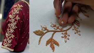 Zardosi work || Blouse designs || #aariembroidery2_0