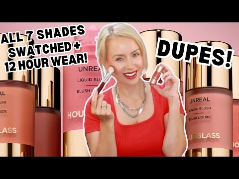 SWATCHING NEW HOURGLASS UNREAL LIQUID BLUSH + 12 HOUR WEAR TEST + DUPES!