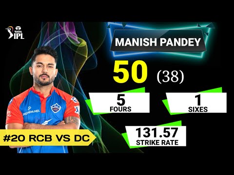 Manish Pandey Batting Vs Royal Challengers Bangalore ! Ipl 2023 Match 20 ! Cric Perform