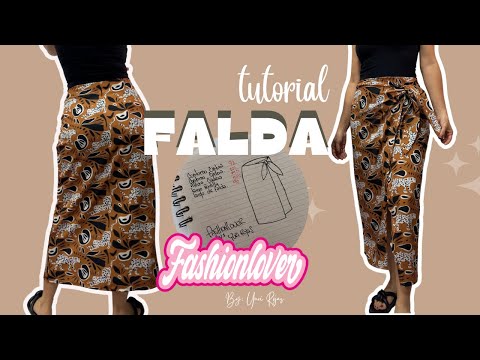 DIY COMO HACER FALDA CRUZADA CON LAZO DELANTERO FÁCIL Y HERMOSA