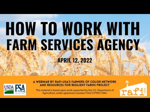 How to Work with Farm Service Agency (FSA)