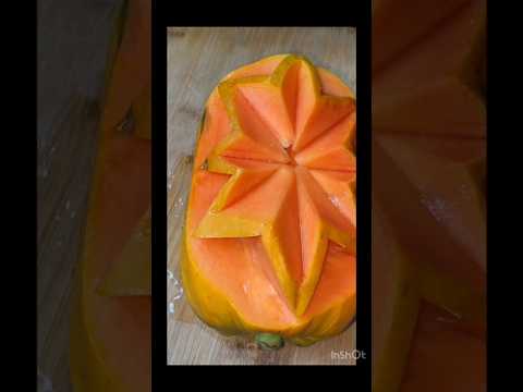 papaya fruits carving #fruitcutting #fruitart #trending #shorts #short #youtubeshorts #viralshorts