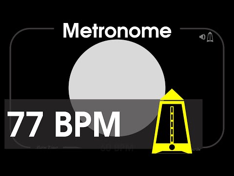 77 BPM Metronome - Andante - 1080p - TICK and FLASH, Digital, Beats per Minute