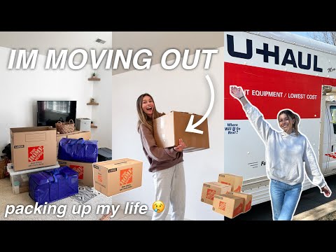 pack up my childhood bedroom with me :(📦 *cleaning, decluttering, moving prep*