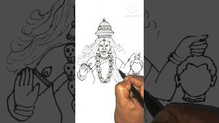 Maa Kali drawing ll Diwali drawing #shorts #drawing #maakalidrawing