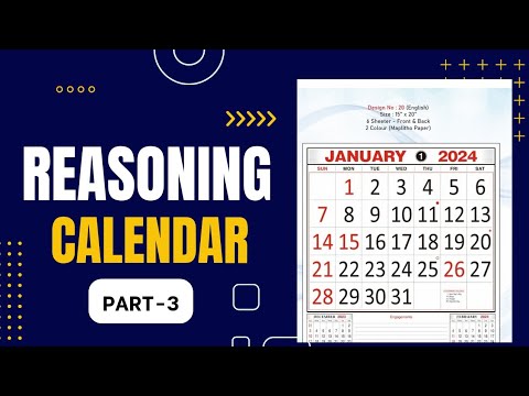 Reasoning | Calendar | Part-3 | Concept and PYQs