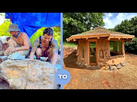 How To Build A Stone Foundation | COB HOUSE Part 2