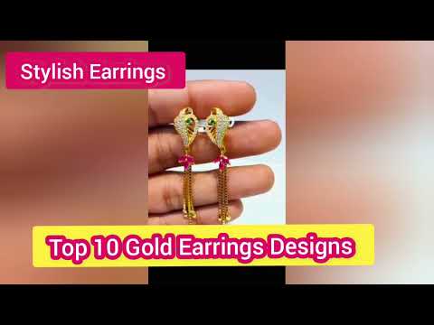 Latest Gold Earrings Designs With Price #earrings #goldearrings #goldearringdesigns