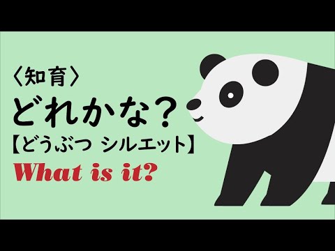 【シンプル知育】どれかな？  動物シルエット（形の認識）