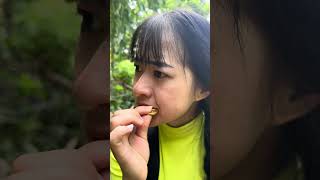 Girl picked up chocolate in the forest #survival #wildlife #hacks