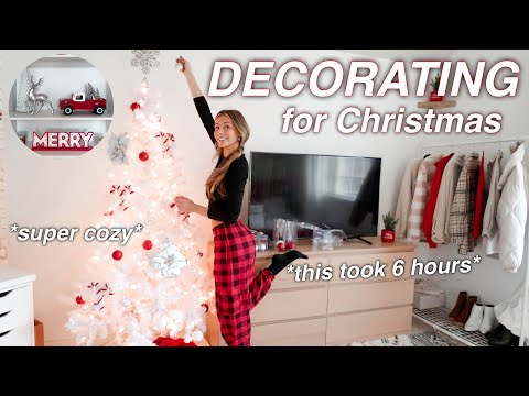 DECORATING MY ROOM FOR CHRISTMAS *cozy room makeover* | VLOGMAS day 3