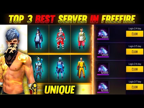 FREE FIRE TOP 3 BEST UNIQUE SERVER | FREE FIRE BEST SERVER | FREE FIRE BEST FREE DIAMOND SERVER