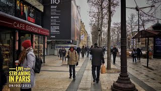 🇫🇷WALK IN PARIS (CHAMPS ÉLYSÉES) LIVE STREAMING IN PARIS (EDIT VERSION) 10/02/2021