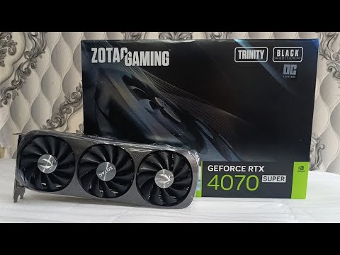 ZOTAC GAMING GeForce RTX 4070 SUPER Trinity OC Black Edition 12GB Unboxing |Furmark Stress Test 2024