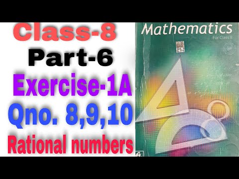 Part-6 | Qno.8,9,10| Exercise -1A |Rational number| Rs aggarwal|