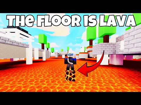 The FLOOR IS LAVA In Roblox Bedwars..