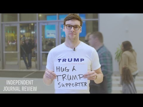 Trump Supporter Asks For Hugs At A Bernie Rally