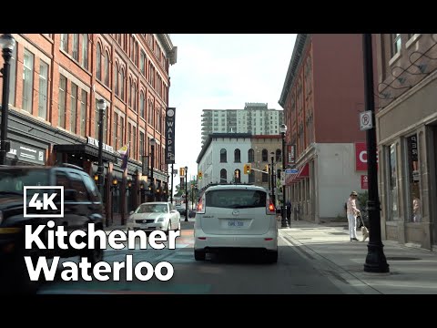 Driving in  Kitchener-Waterloo, Canada 4K (2022 Summer)