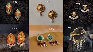 #Pearl Earrings in 2021 | Gold Earring Collections with weight | Stud Earrings Designs