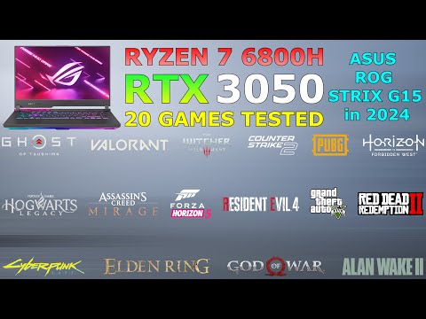 ASUS ROG Strix G15 : Ryzen 7 6800H RTX 3050 - Test in 20 Games in 2024