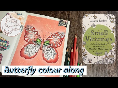 Butterfly colour along in Johanna Basford Small Victories