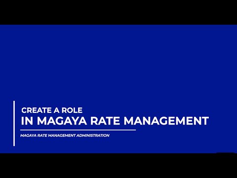 Create a Role in Magaya Rate Management