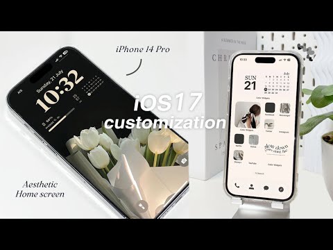 iOS 17 AESTHETIC CUSTOMIZATION 🌱🤍 | custom iphone theme, widgets, icons tutorial